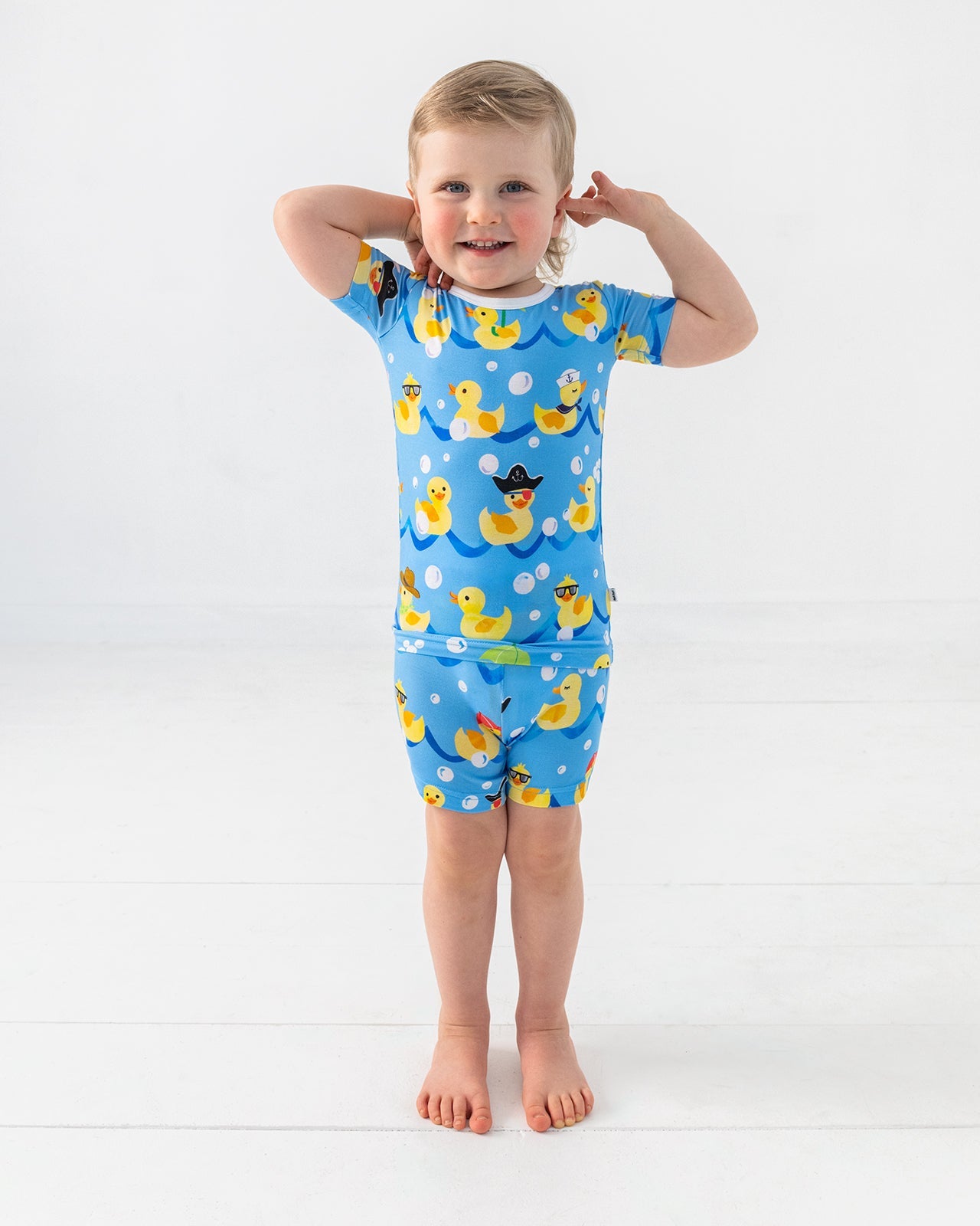 Splish Splash Two-Piece Short Sleeve & Shorts Pajama Set