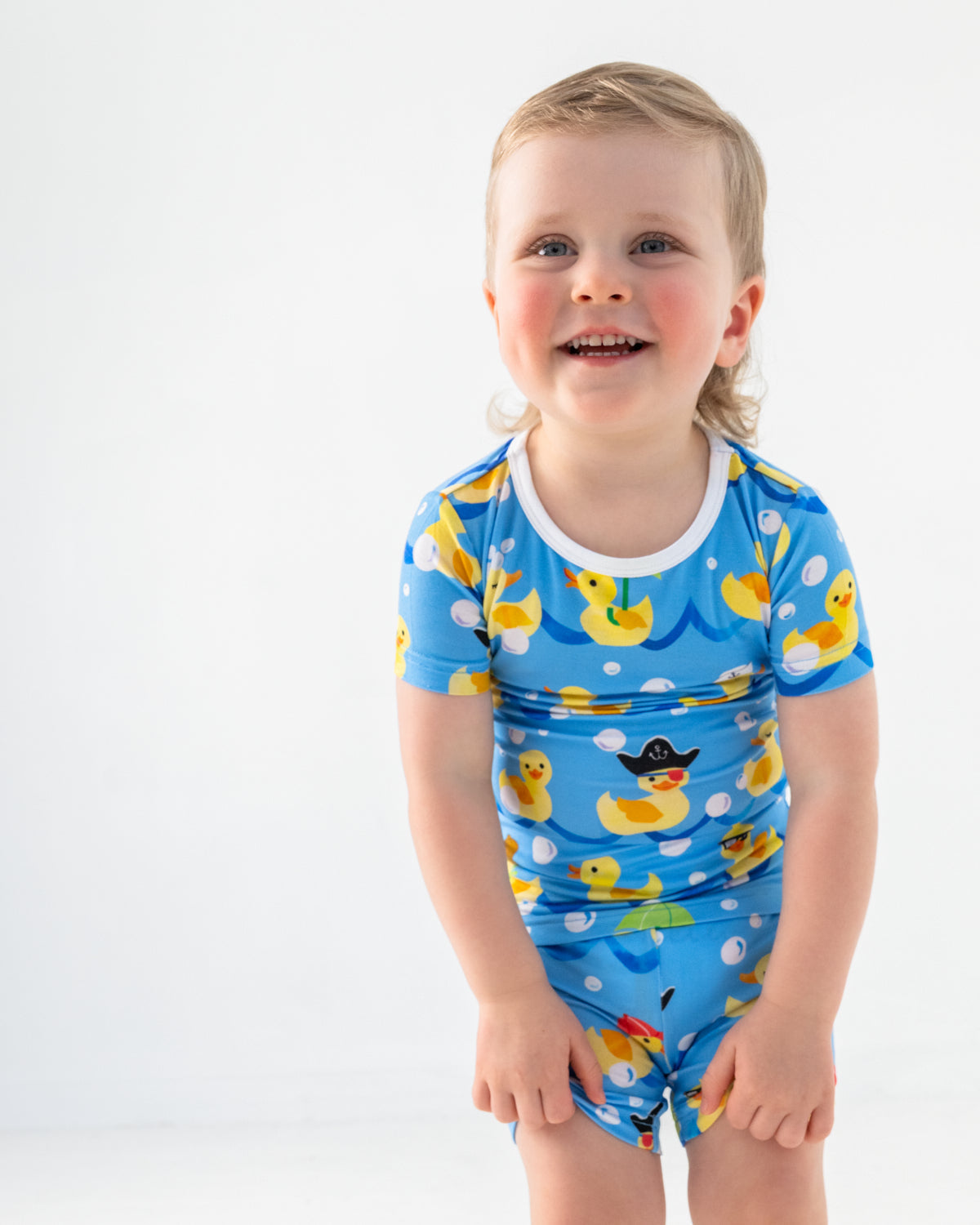 Splish Splash Two-Piece Short Sleeve & Shorts Pajama Set