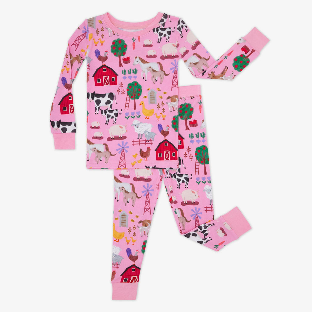 Pink Farm Fam Two-Piece Pajama Set